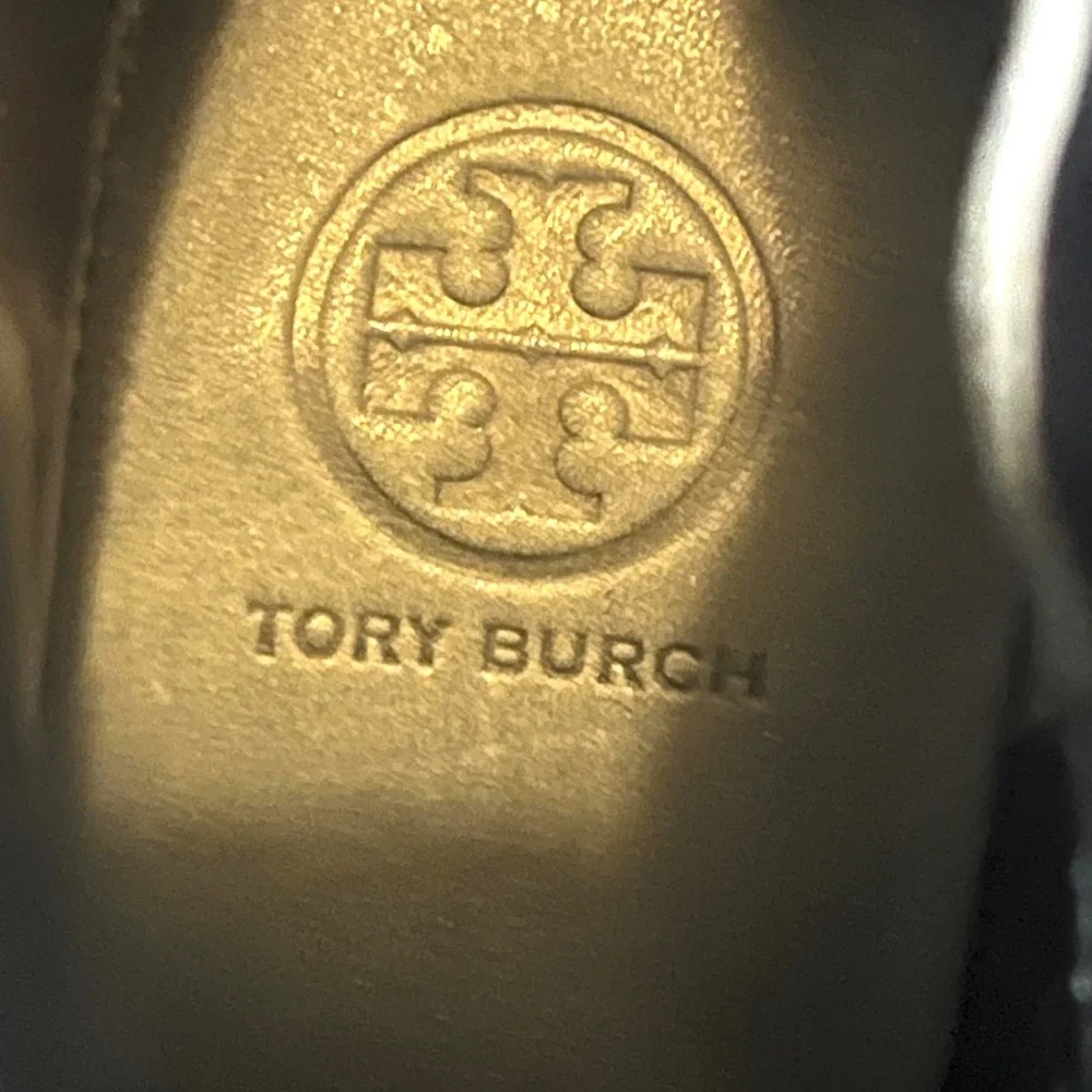 Tory Burch Navy Heeled Boots with white Accents - Picture 6 of 10